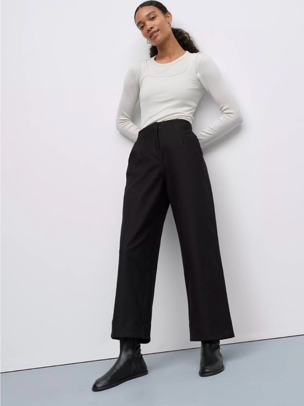 lululemon athletica utilitech mid-Rise Wide-Leg Trousers in Black